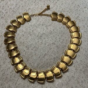 Napier/vintage gold chunky necklace, 18” *